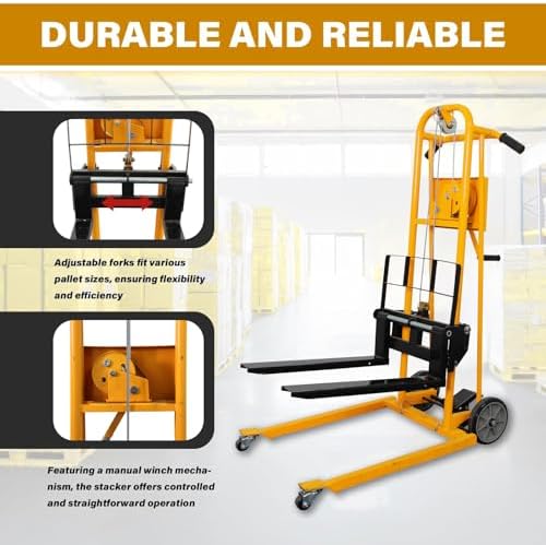 APOLLOLIFT Material Lift Winch Stacker 500lbs Capacity 41.4" Lifting Height - Image 4