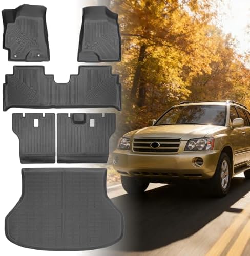 Floor Mats for Toyota Highlander 2001-2007, NOT for with 3rd Row or Hybrid by Vehiwell