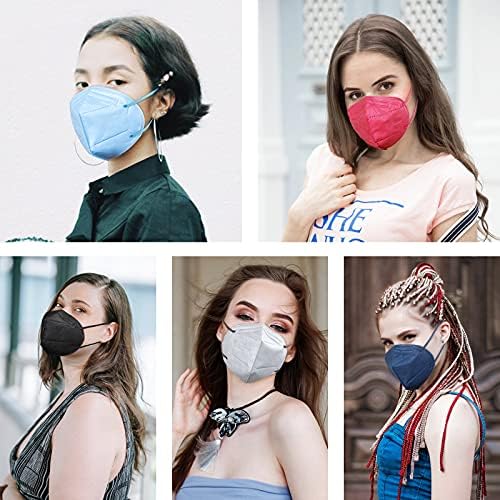 HUHETA KN95 Face Mask, 30 Pack Individually Wrapped, 5-Ply Breathable & Comfortable Safety Mask, Filter Efficiency=95%, Protective Cup Dust Masks Against PM2.5 (Blue Mask) - Image 7