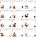 Qpout 180Pcs Christmas Labels Gift Tags Stickers, Large Blank Christmas Name Tags for Gifts, Self-Adhesive Labels for Presents Packaging(15 Sheets) by Qpout