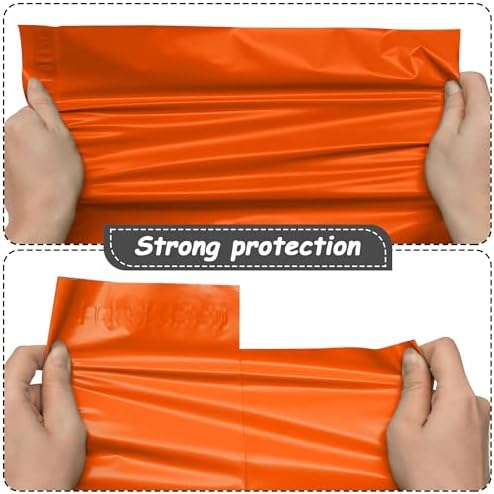 JinRuiKJ Poly Mailers 10x13 Inch, 200 Pcs Shipping Bags, Orange - Image 4