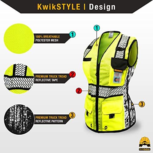KwikSafety RoadBOSS Econ & Premium Safety Vest for Women Class 2 ANSI OSHA - Image 3