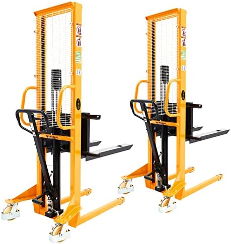 APOLLOLIFT 2 PC Manual Pallet Stacker 1100lbs Capacity 63" Lift Height by APOLLOLIFT