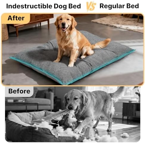 Veehoo Indestructible Dog Bed for Crate, Chew Proof Dog Crate Pad, 41"x28" - Image 2