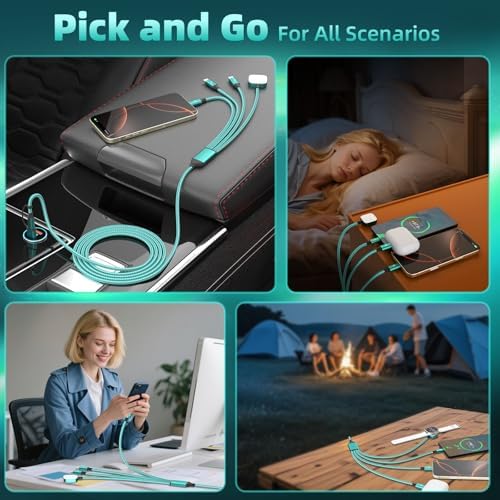 3 Type-C Ports 4-IN-2 Multi Charging Cable for iWatch Charger/iPhone 17-15 - Image 5