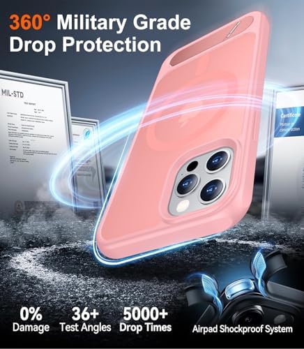 Temdan Magnetic Compatible with iPhone 12 Case & iPhone 12 Pro Case, [Built-in Invisible Kickstand][Compatible with MagSafe][Military Grade Shockproof] Slim Translucent Matte Phone Case 6.1" - Image 4