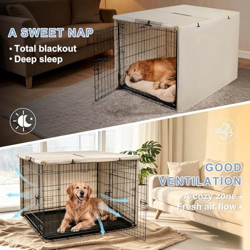 Explore Land Dog Crate Cover, 24 inches, Light Tan - Image 6