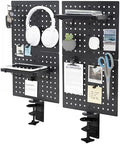VIVO Black Clamp-on 20 x 24 inch Desk Pegboard, PP-DK24B by VIVO