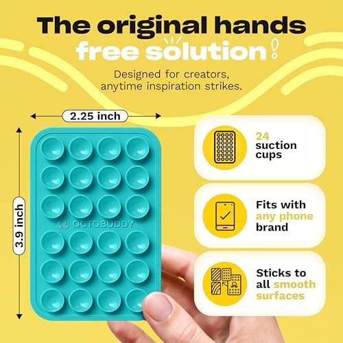 OCTOBUDDY Classic - Silicone Suction Phone Case Adhesive Mount - Image 2