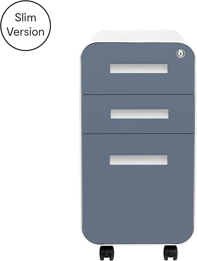 Laura Davidson Furniture Stockpile Slim 3-Drawer Mobile File Cabinet - Image 2
