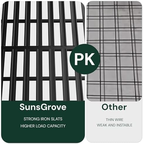 SunsGrove 4x6 Overhead Garage Storage Rack Organization, Adjustable Ceiling Mounted Storage Racks, 800LBS Weight Capacity, 22"-40" Ceiling Dropdown, Hammertone Black - Image 5