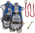 Palmer Safety Hammerhead 5pt Safety Harness Back Padded, QCB Chest, Tongue Buckel Legs Straps, Back & Side D-Rings by ATERET