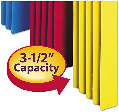 Smead File Pocket, Straight-Cut Tab, 3-1/2" Expansion, Letter Size, Assorted Colors, 5 per Pack (73892) - Image 2