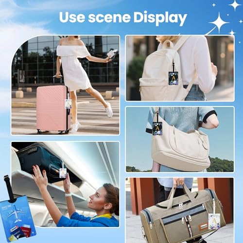 2 Pack PU Leather Privacy Luggage Tags, Double-Layer Hidden ID - Image 7
