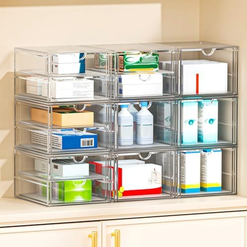 caktraie 4-Pack 4-Drawer Acrylic Storage Organizer for Desk, Crafts,Vanity - Image 4
