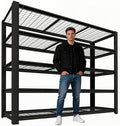 Heavy-Duty Garage Shelving | Metal Garage Storage Racks, 6000-pound capacity; Adjustable Storage Racks for Garage Storage,Multi-Purpose Shelving Unit,84 "H x 61.94 "W x 24 "D (5T-84H*61.94W*24D) by RUYKPTA