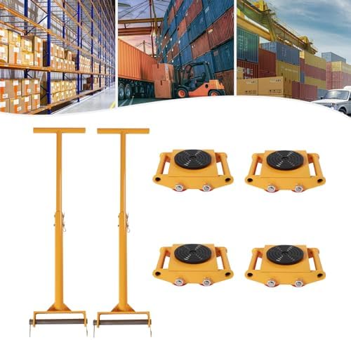 4-Pack 6T Heavy Duty Machinery Mover Skates 360° Rotation - Image 6