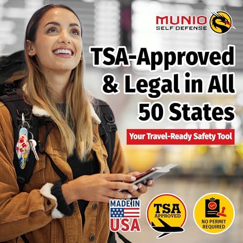 MUNIO Self Defense Keychain – Lightweight, Stylish & Portable Safety Tool for Women & Men – Non-Lethal Kubotan, Easy to Use - Image 4