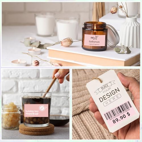 2''x1'' Pink Direct Thermal Barcode Labels,Self-Adhesive Thermal Printer Stickers for Address Design DIY Logo Business - Image 6