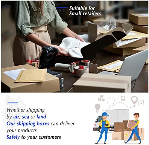 13x10x2 Black Cardboard Boxes - 30 Pack Shipping Boxes for Small Business Mailing, Corrugated Packaging - Image 3