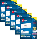 Avery Mailing Address Labels, Laser Printers, 1,400 Labels, 1-1/3 x 4, Permanent Adhesive, 5 Packs (5162) by Avery
