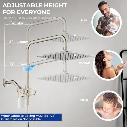 Ryamen Upgraded Filtered Shower Head with Handheld, 10 inch Rain Showerhead - Image 6