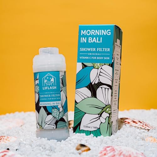 LIFLASH Vitamin C Shower Filter for Hard Water, Aromatherapy Softener Purifier, Help with Softer Skin and Hair Enhancement, for Universal Output Showerhead, Easy Installation (MORNING IN BALI) - Image 2