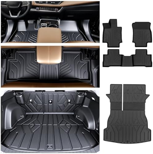 Prosheve Floor mats & Cargo Liners Replacement for Honda Pilot 2026-2023, Cargo Mat with Backrest Bat All-Weather TPE Cargo Liner Replacement for Honda Pilot Accessories by Unknown