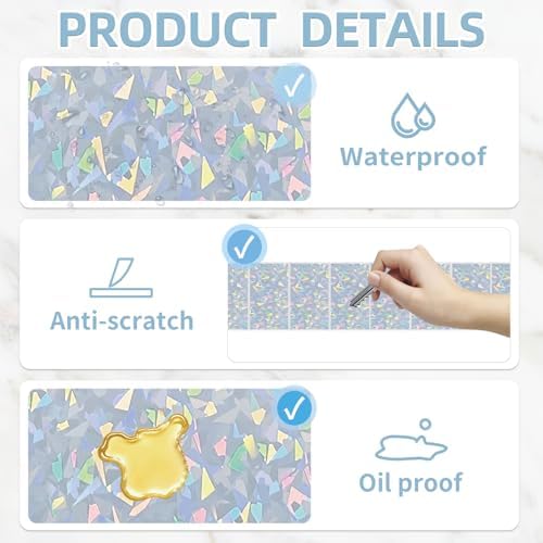 2''x1'' Holographic Direct Thermal Barcode Labels,Self-Adhesive Thermal Printer Stickers for Address Design DIY Logo Business（Glass） - Image 3