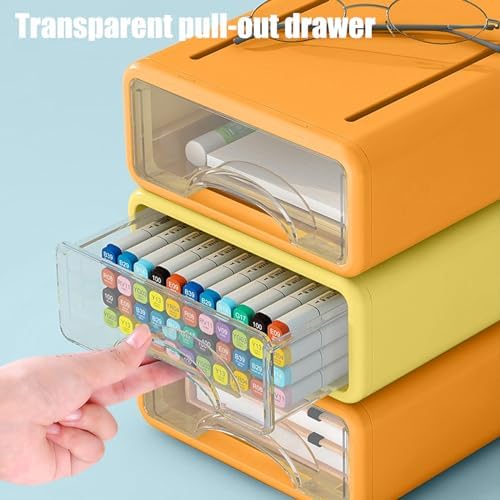 Desk Organizer with Drawers, Stackable Storage Drawers with Compartments Desktop Organization for Office Supplies, Makeup, Pencils, Tape, Erasers, Paperclips, Chargers (5pack) - Image 7