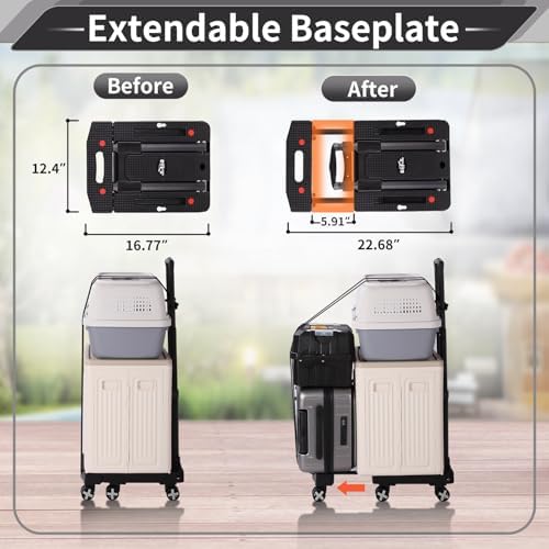 GtIiFmTe Foldable Hand Truck, Lightweight Luggage Cart for Airport Car Seat - Image 5