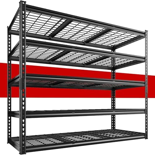 REIBII 5 Tier Heavy Duty Garage Shelving for Basement Warehouse Pantry by REIBII
