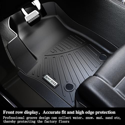 Floor Mats Set for 2024-2026 Chevy Traverse/2025-2026 Buick Enclave/2024-2026 GMC Acadia(7-Seat 2nd Row Bucket) Cargo & Backrest Mats, Custom TPE All-Weather Full Coverage Trunk & Floor Liners - Image 4