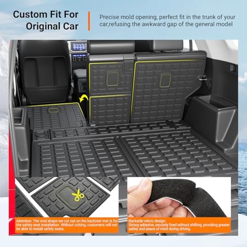 powoq Floor Mats Cargo Mat Compatible with 2013-2024 Toyota 4Runner - Image 2