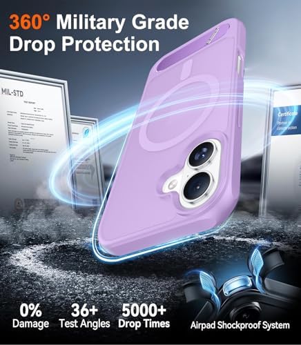 Temdan Magnetic Compatible with iPhone 16 Case, [Built-in Invisible Kickstand][Compatible with MagSafe][Military Grade Shockproof] Slim Translucent Matte Phone Case for iPhone 16 6.1" - Image 5