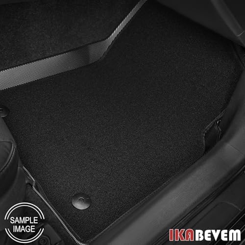 IKABEVEM Upgrade Floor Mats Fit for Toyota Camry (Include Hybrid) 2025+ 1st & 2nd Carbon Fiber Pattern Floor Liners & Black Fabric Front Carpets, 5-PC All Weather Anti-Slip Waterproof Mats - Image 3