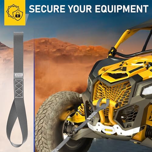 AUGO Heavy Duty Soft Loops –Pack of 6-1.5” x 17” Tie Down Anchor Straps for Use w/Ratchet Strap Hooks – 3000Lb Load Capacity & 10,000Lb Break Strength – Great for Motorcycle, Bike, Roof Rack, Etc. - Image 5