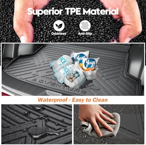 KUST Trunk Cargo Mat for 2025 2026 Subaru Forester (Not for Hybrid or Wilderness), Rubber Cargo Liner & Backrest Mat Set for Forester Accessories Rear Trunk Liner Back Seat Protector, High Edge, 5PCS - Image 6