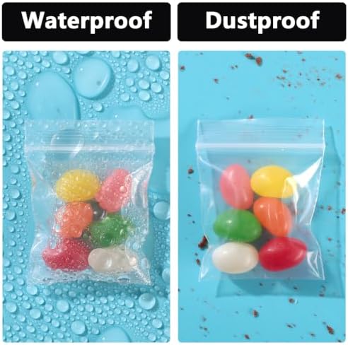 500 Pcs 1.5 x 1.5 Inch Clear Mini Zip Bags, 2 Mil Resealable Plastic - Image 4