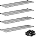 21" x 72" Extra Wire Shelves 4 Pack for Storage Racks, NSF Black Finish, 600 lb Capacity by Zedfire
