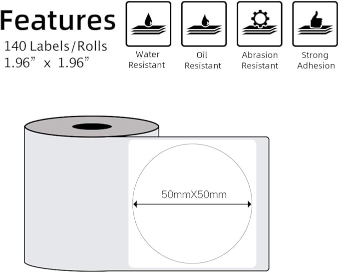 Phomemo Multi-Purpose Self-Adhesive Round Circle Label - Image 2