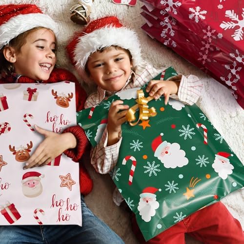 Fuxury Christmas Poly Mailers 14.5x19" 50Pc,Large Shipping Bags for Clothes - Image 2