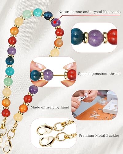 Marble Beaded Phone Wrist Strap for Women, Detachable Design - Image 4