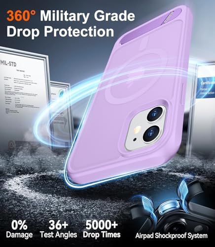 Temdan Magnetic Compatible with iPhone 11 Phone Case, [Built-in Invisible Kickstand][Compatible with MagSafe] [Military Grade Shockproof] Slim Translucent Matte Phone Case for iPhone 11 6.1" - Image 4