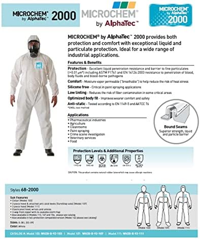 Hazmat Suits Hooded Coveralls Disposable Chemical-Resistant, Elastic, Unisex-Adult Industrial 8 Sizes - Image 4