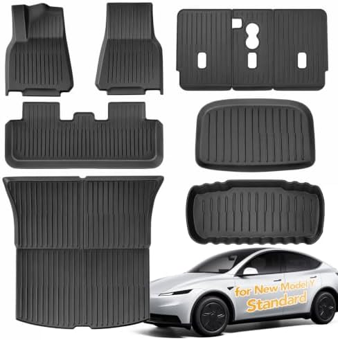 SUPER LINER Tesla New Model Y Standard Floor Mats 2025 2026, TPE 9PCS by SUPERLINER