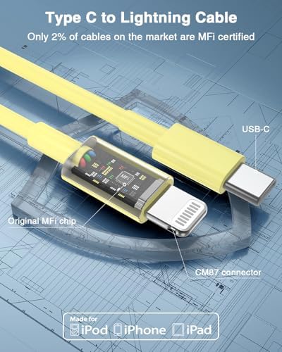 Susnwere USB C to Lightning Cable (2pack 6ft), Apple MFi Certified iPhone Fast Charger 2m, Power Delivery Original Type C Charging Cord for Apple iPhone 13/12/11 Pro/11/XS MAX/XR/8/7/6s Plus,iPad - Image 2
