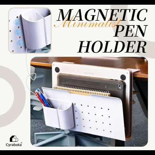 Under Desk Laptop Holder, No Drill Table Side Storage Organizer, White Clamp On Desktop Shelf Steel Table Hanging Mount File Tray, Desk Accessories & Workspace Organizers (White) - Image 4