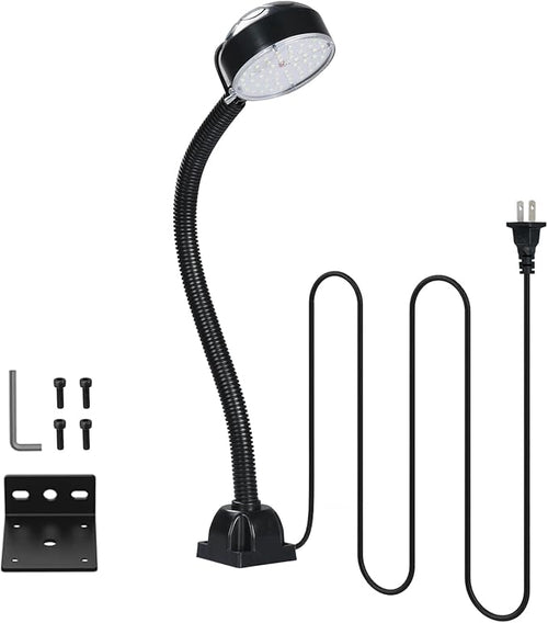 20W LED Work Light with Flexible Gooseneck, 2000 Lumens 6500K 110V US Plug by Xapolu