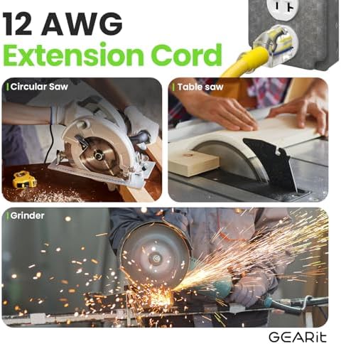 GEARit 50 Ft 12 Gauge Extension Cord SJTW OFC Copper ETL 15A 125V Grounded - Image 7